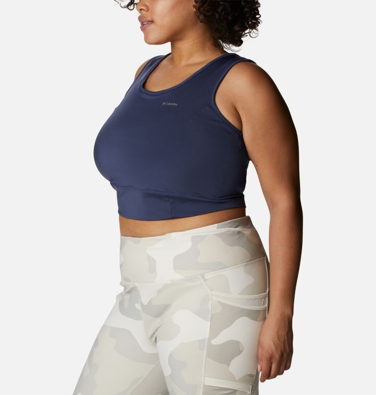 Women's Columbia Windgates II Cropped Tanks Navy | Plus Size CA-A8C65